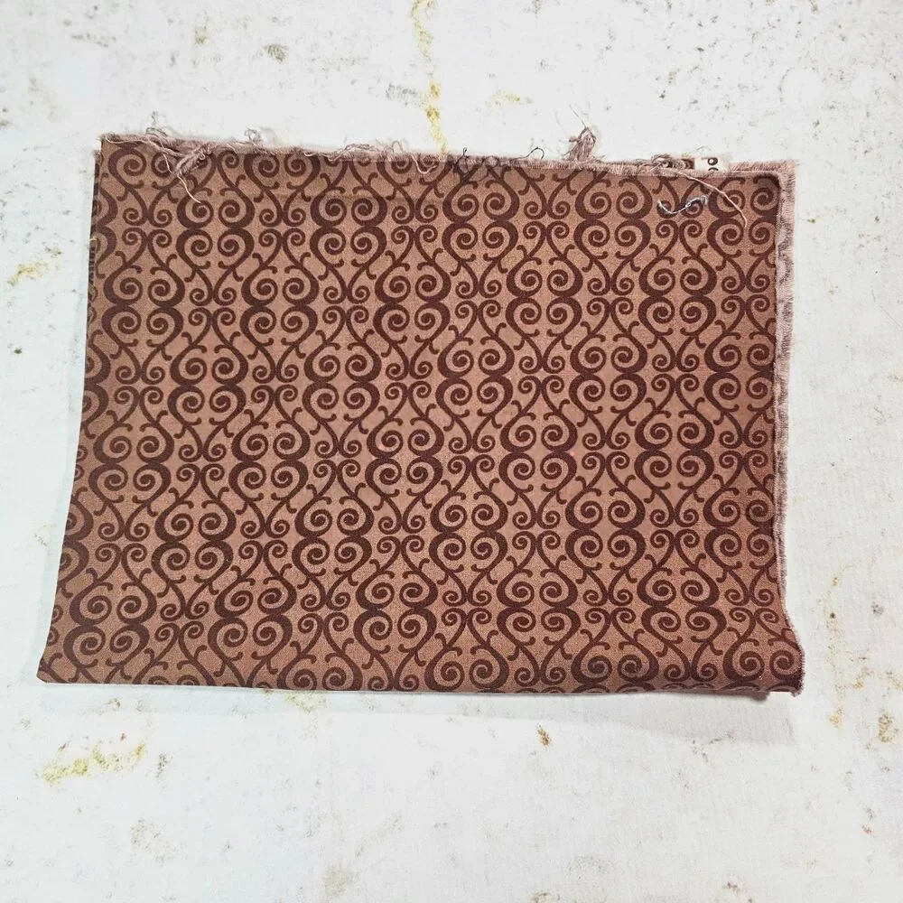 Robert Kaufman Free to Grow Brown Swirls Organic Cotton Fat Quarter 18x22